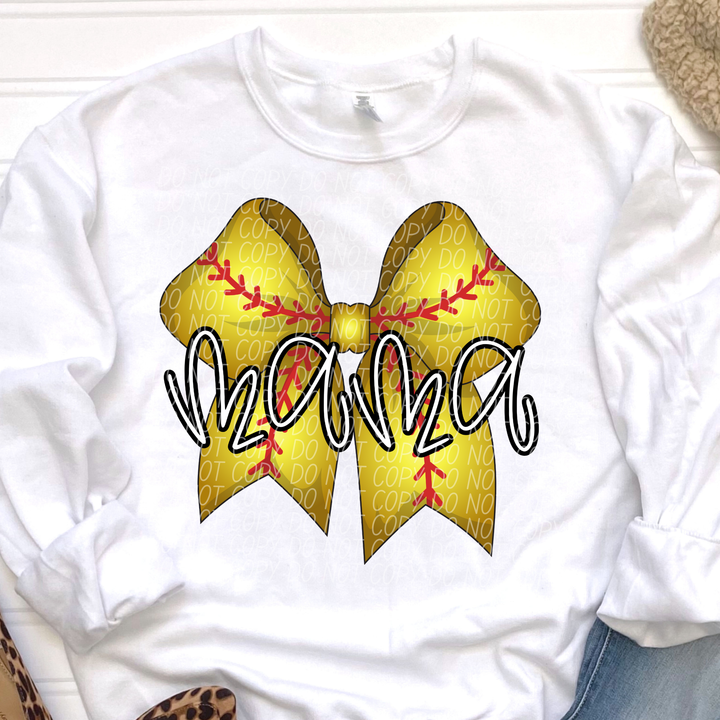 Mama Sports Bow DTF Print