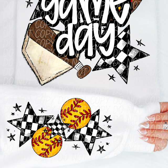 Game Day Sports Checkered Stars Set DTF Print