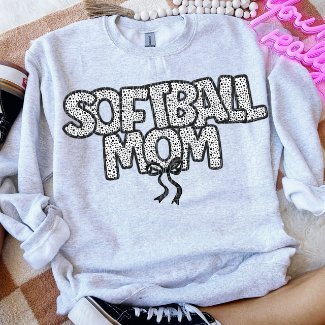 Dot Sports Mom with Bow DTF Print