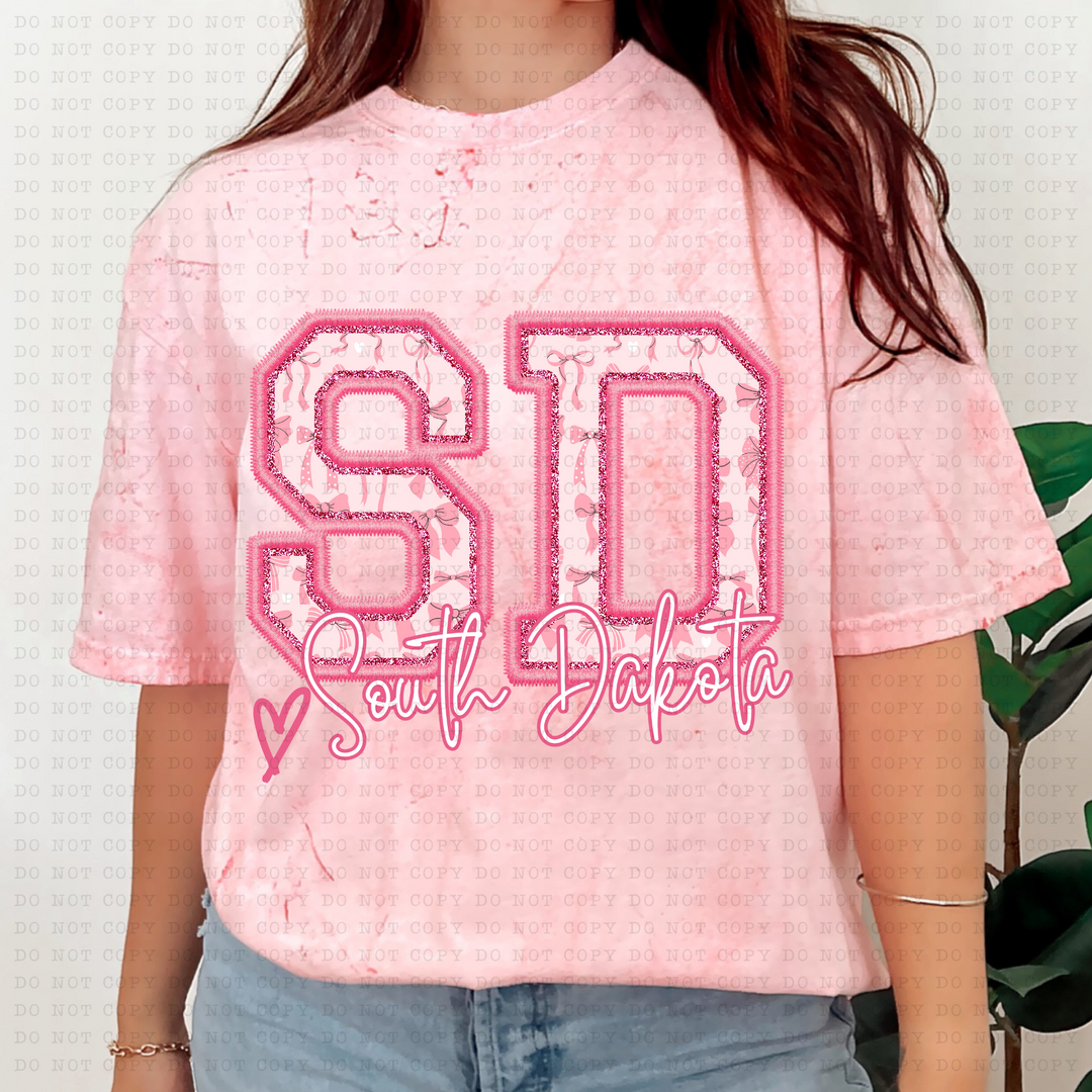 Pink Coquette States DTF Print