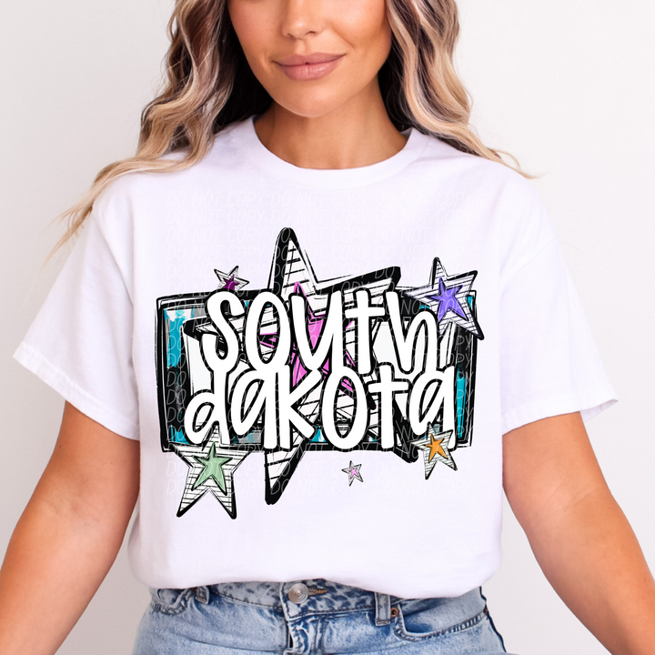 Bright Stars States DTF Print