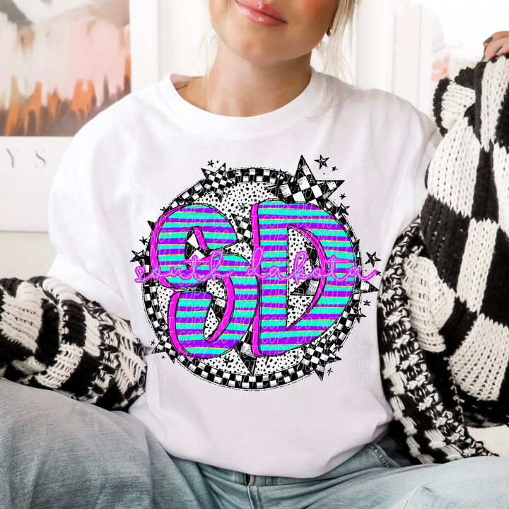 Striped Spring States DTF Print