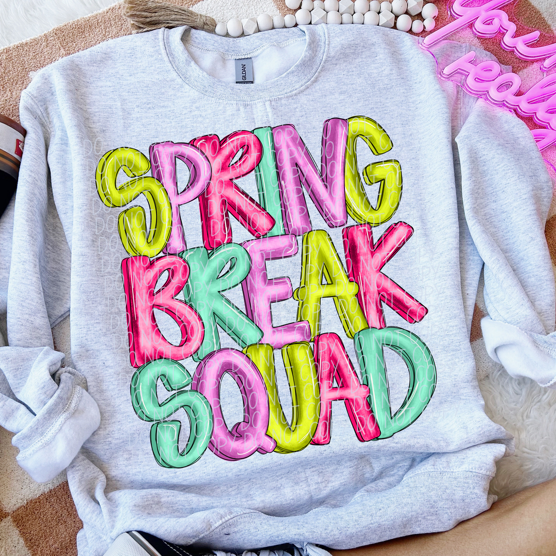 Spring Break Squad Colorful DTF Print