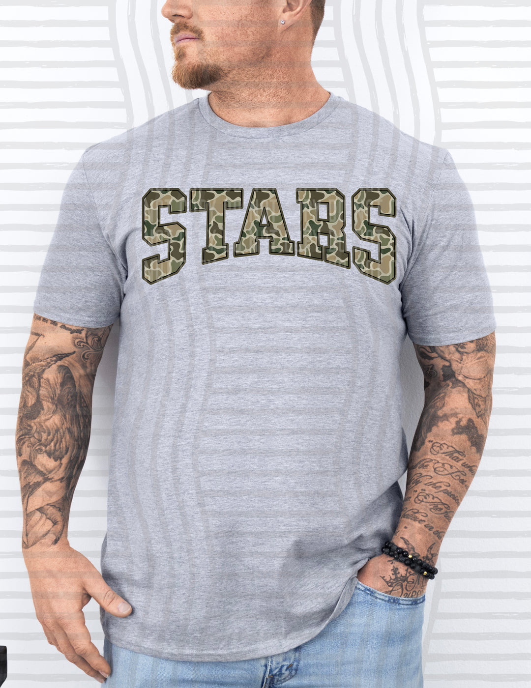 Simple Camo Arched Mascots DTF Print