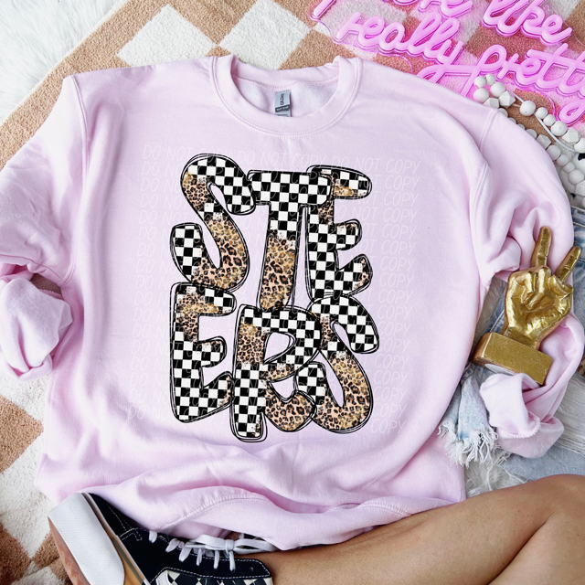 Leopard Checker School Spirit R-Z DTF Print