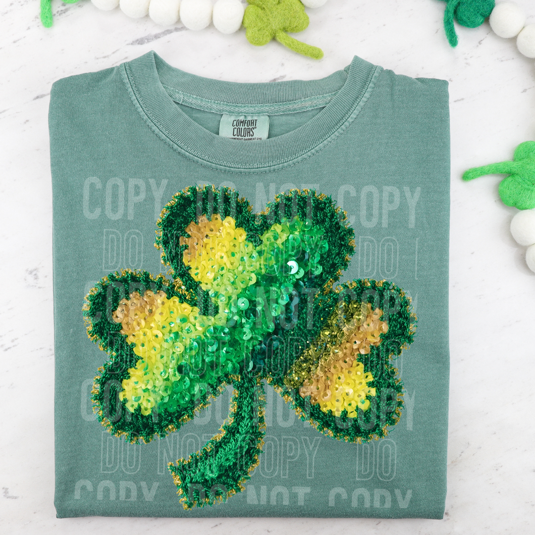 ST Patrick’s Day Clover Ombre DTF Print
