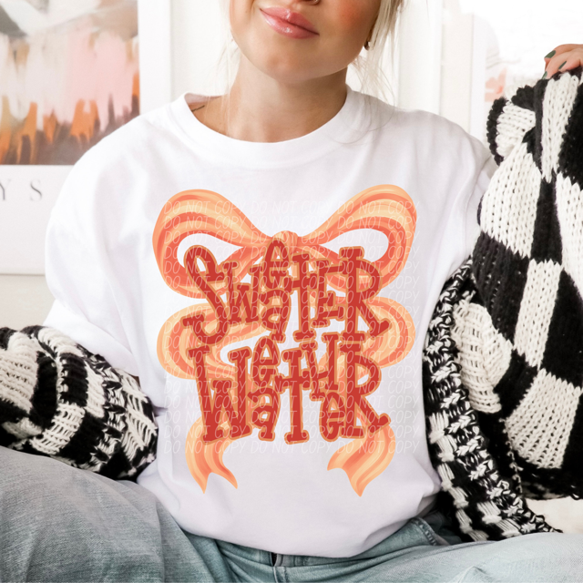 Sweater Weather Bow DTF Print