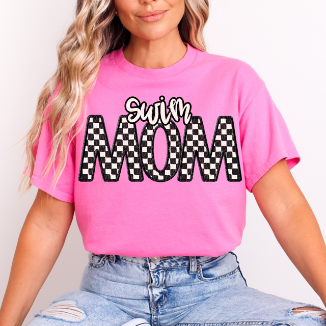 Checker Sports Mom DTF Print