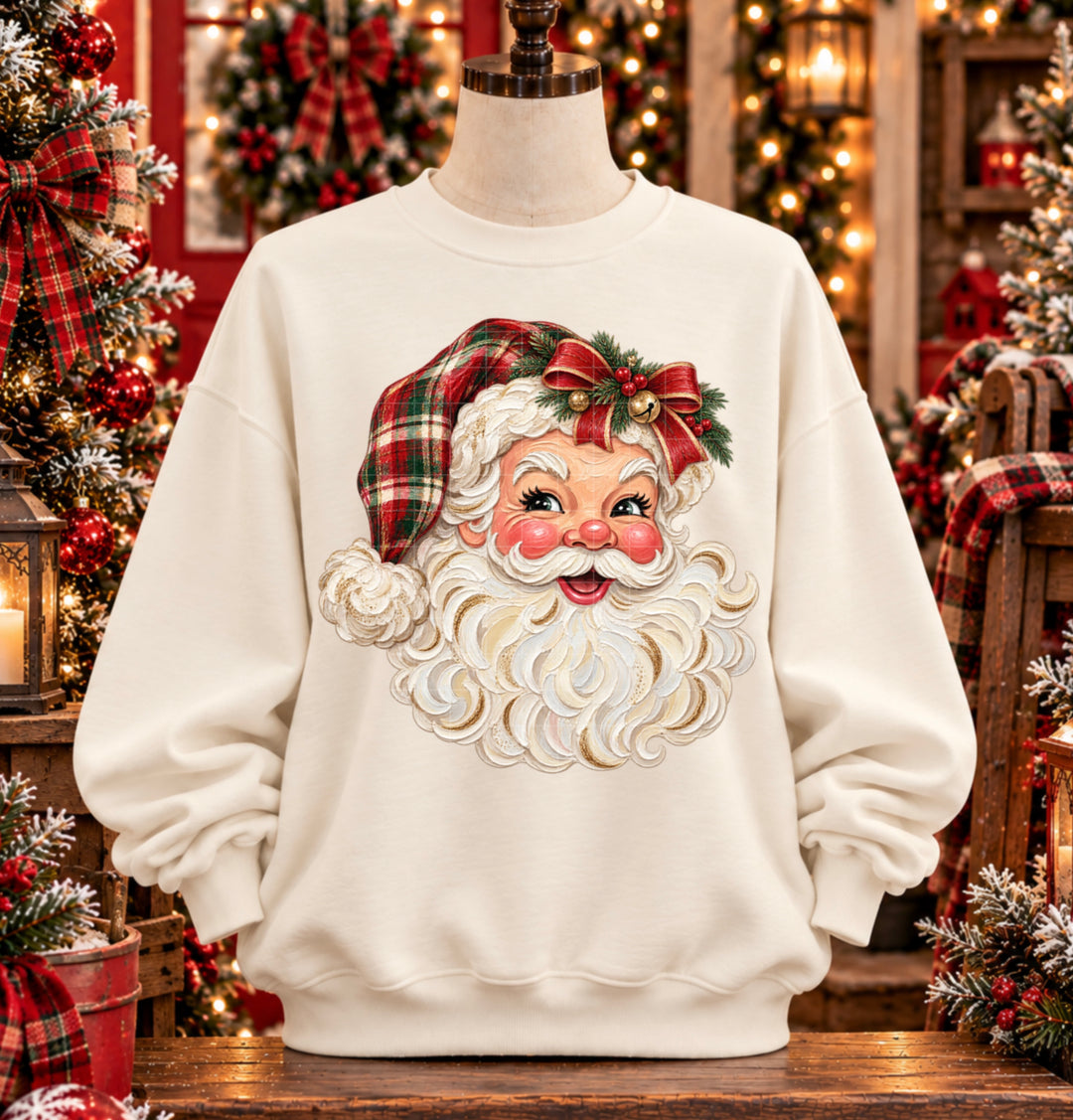 Santa Head DTF Print