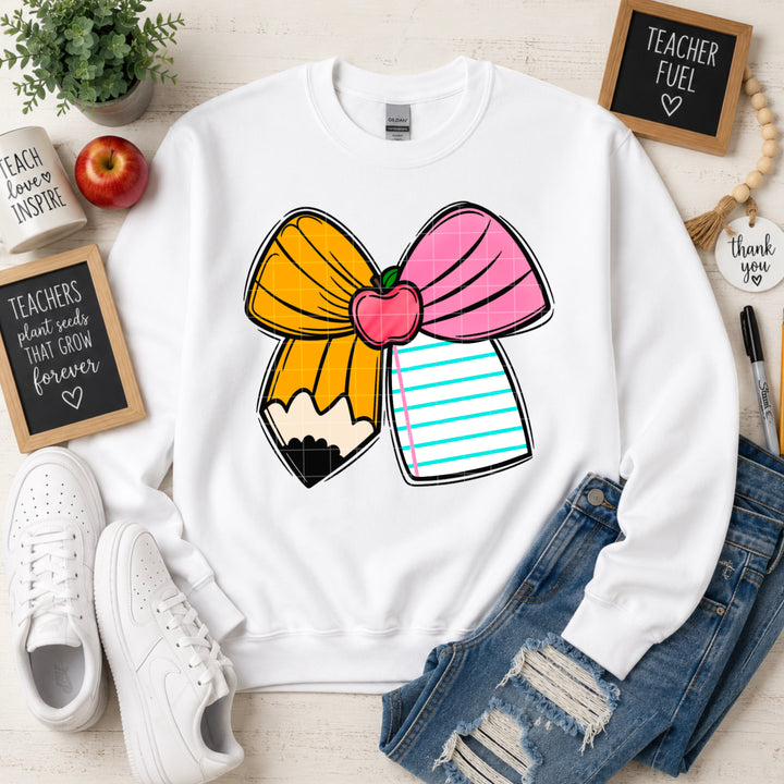 School Pencil Bow DTF Print