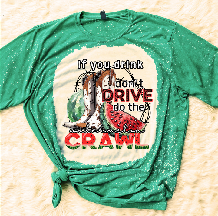 Watermelon Crawl DTF Print