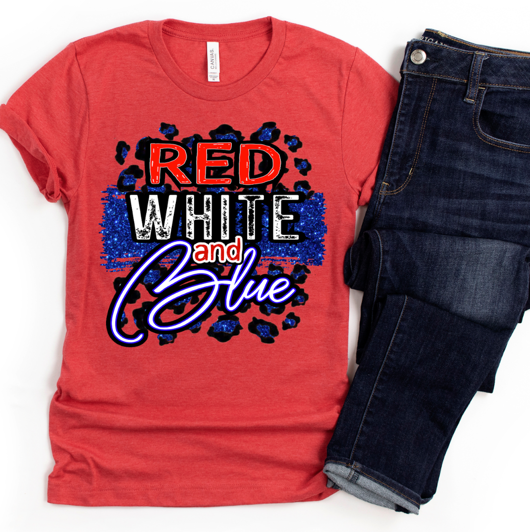 Red White and Blue DTF Print