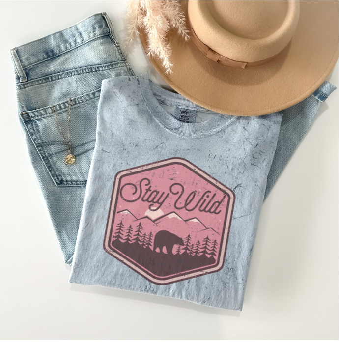 Stay Wild Badge DTF Print