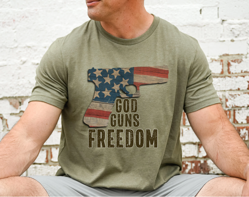 God Guns Freedom DTF Print