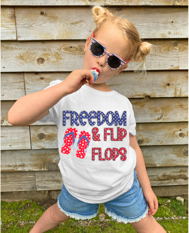 Freedom and Flip Flops DTF Print