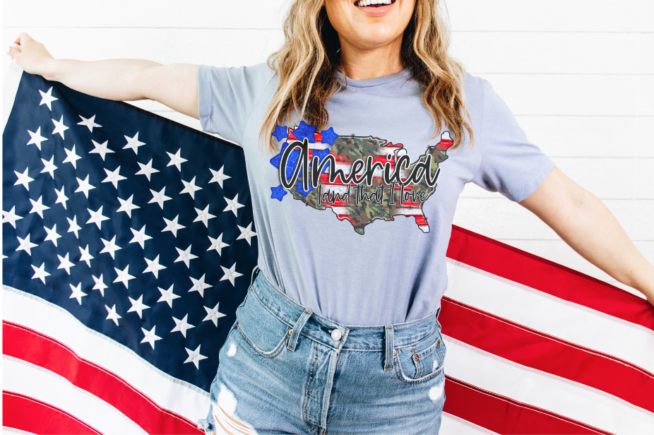 America Land that I Love DTF Print