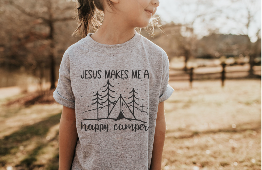 Jesus Makes me a Happy Camper DTF Print