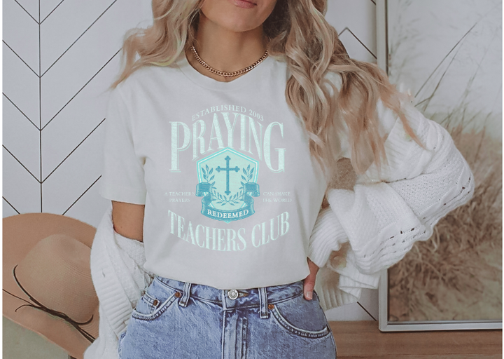 Praying Teachers Club DTF Print