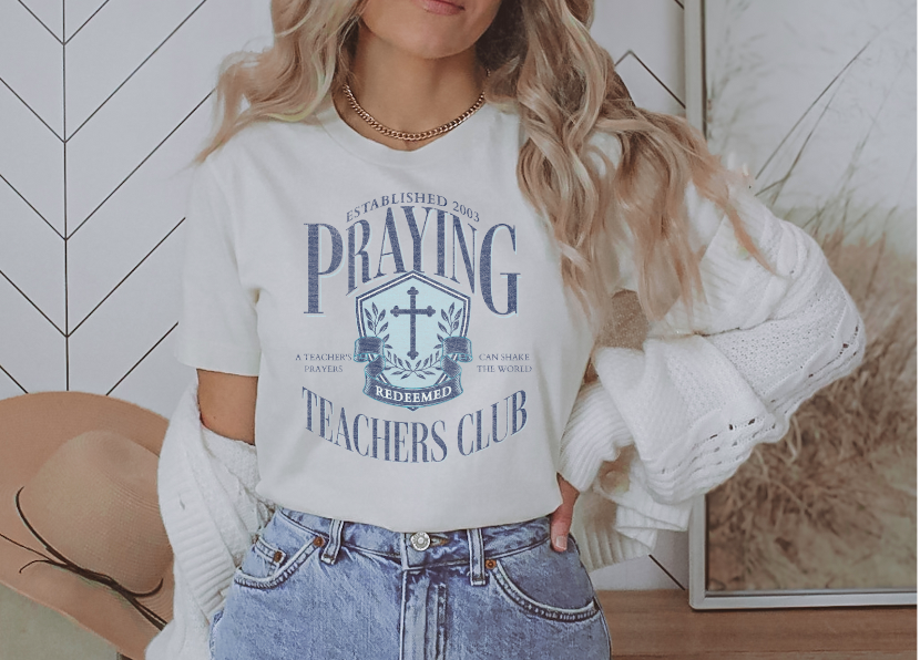 Praying Teachers Club DTF Print