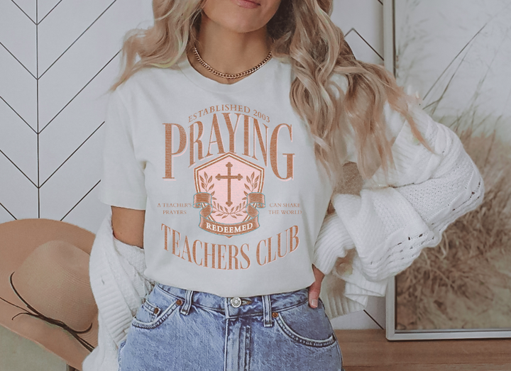 Praying Teachers Club DTF Print