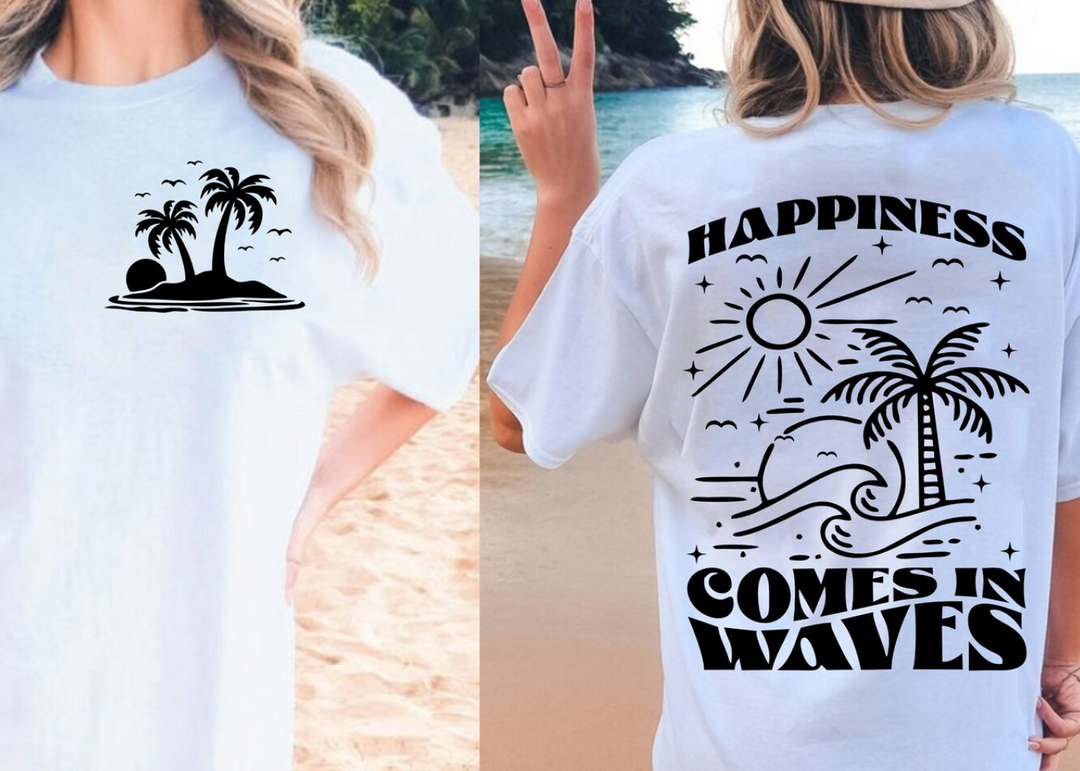 Happiness Comes in Waves Set DTF Print