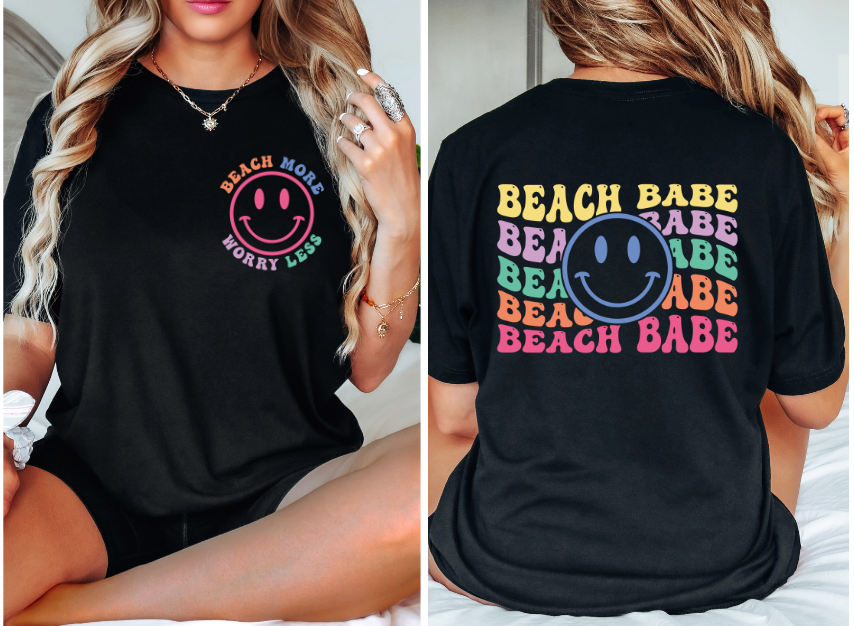 Beach More Worry Less Set DTF Print