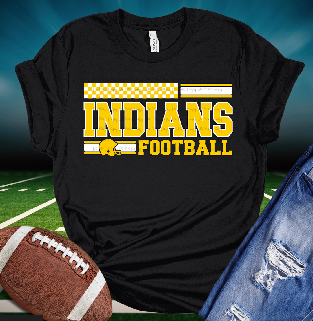 Indians Football DTF Print