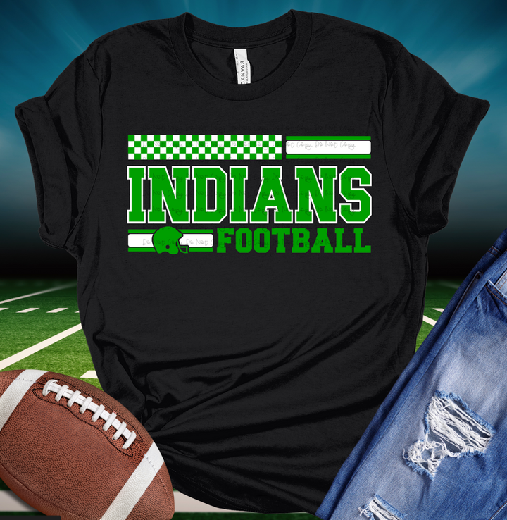 Indians Football DTF Print