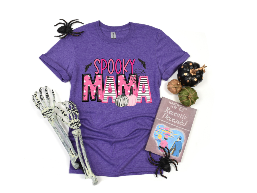 Spooky Mama Faux Embroidery DTF Print