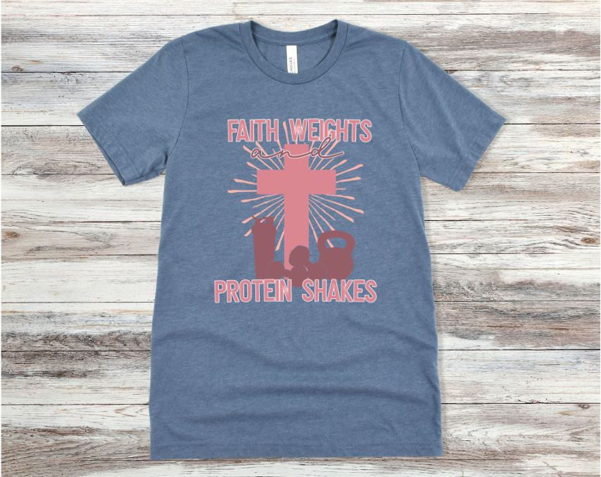 Faith Weights and Protein Shakes DTF Print