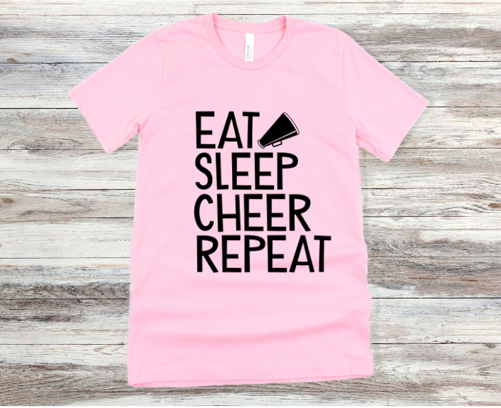 Eat Sleep Cheer Repeat DTF Print