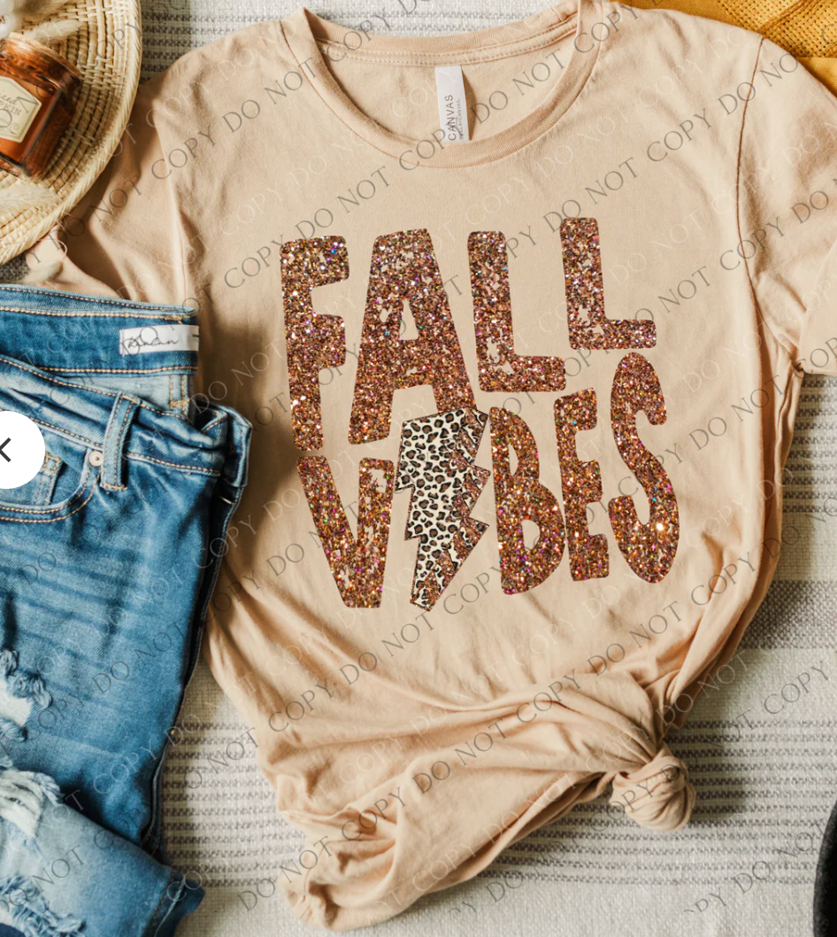 Fall Vibes Distressed DTF Print