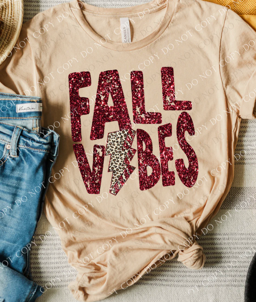 Fall Vibes Distressed DTF Print