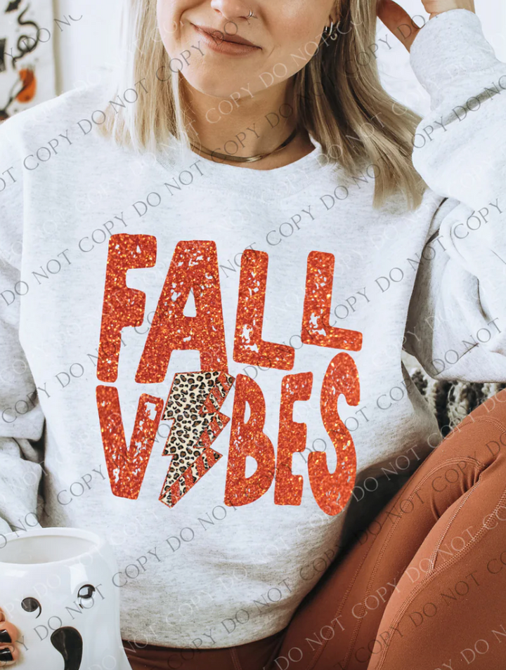 Fall Vibes Distressed DTF Print