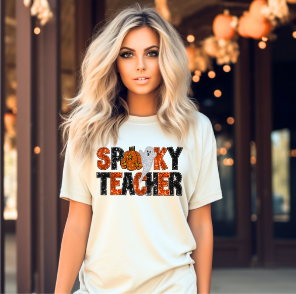 Spooky Teacher DTF Print