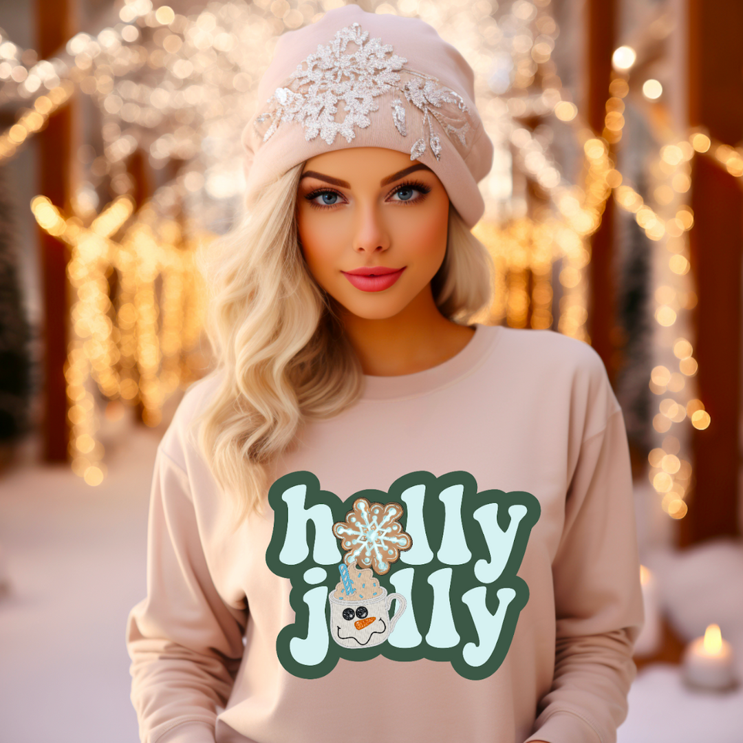 Holly Jolly Green DTF Print