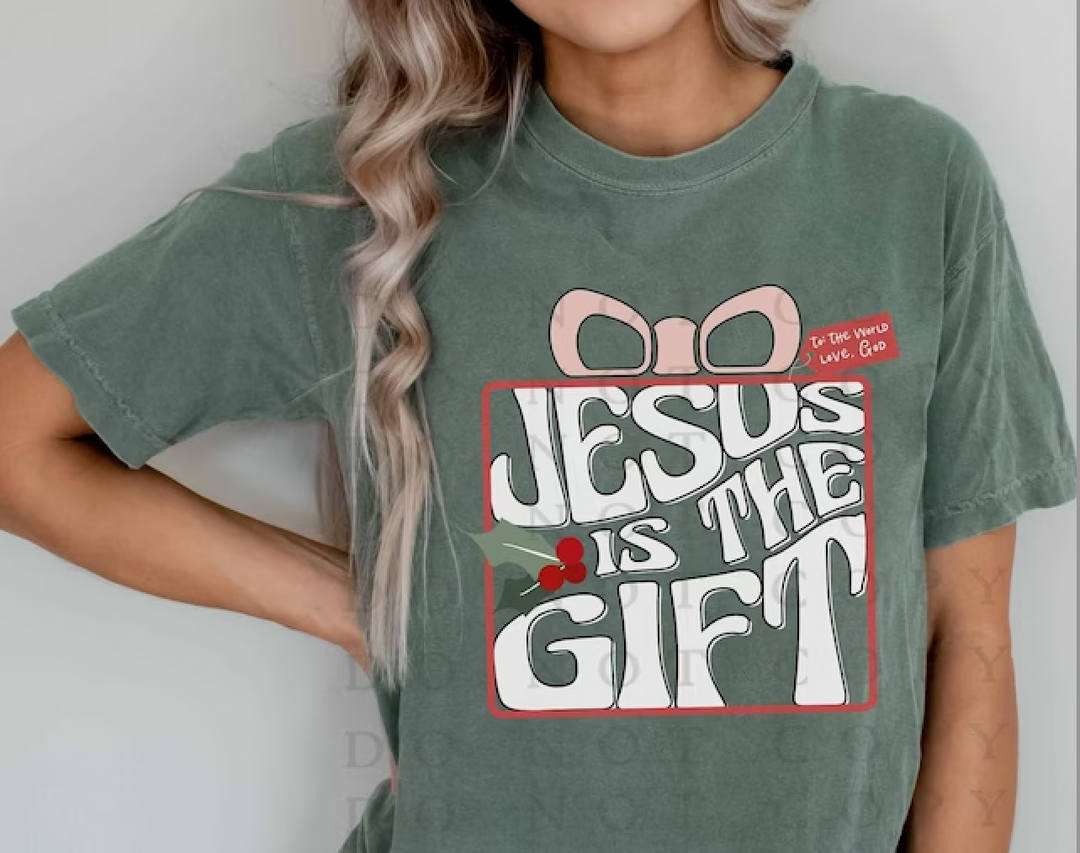 Jesus is the Gift Love God DTF Print