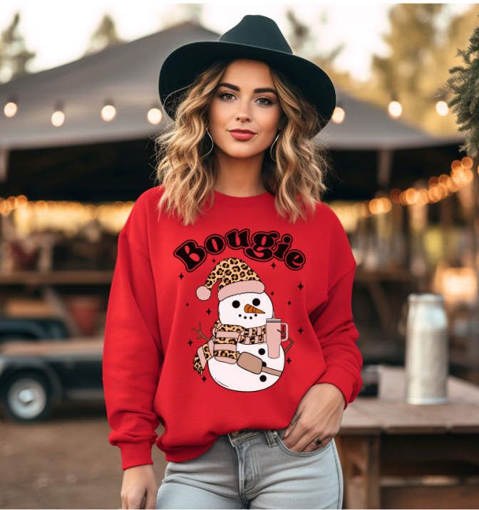 Bougie Snowman DTF Print