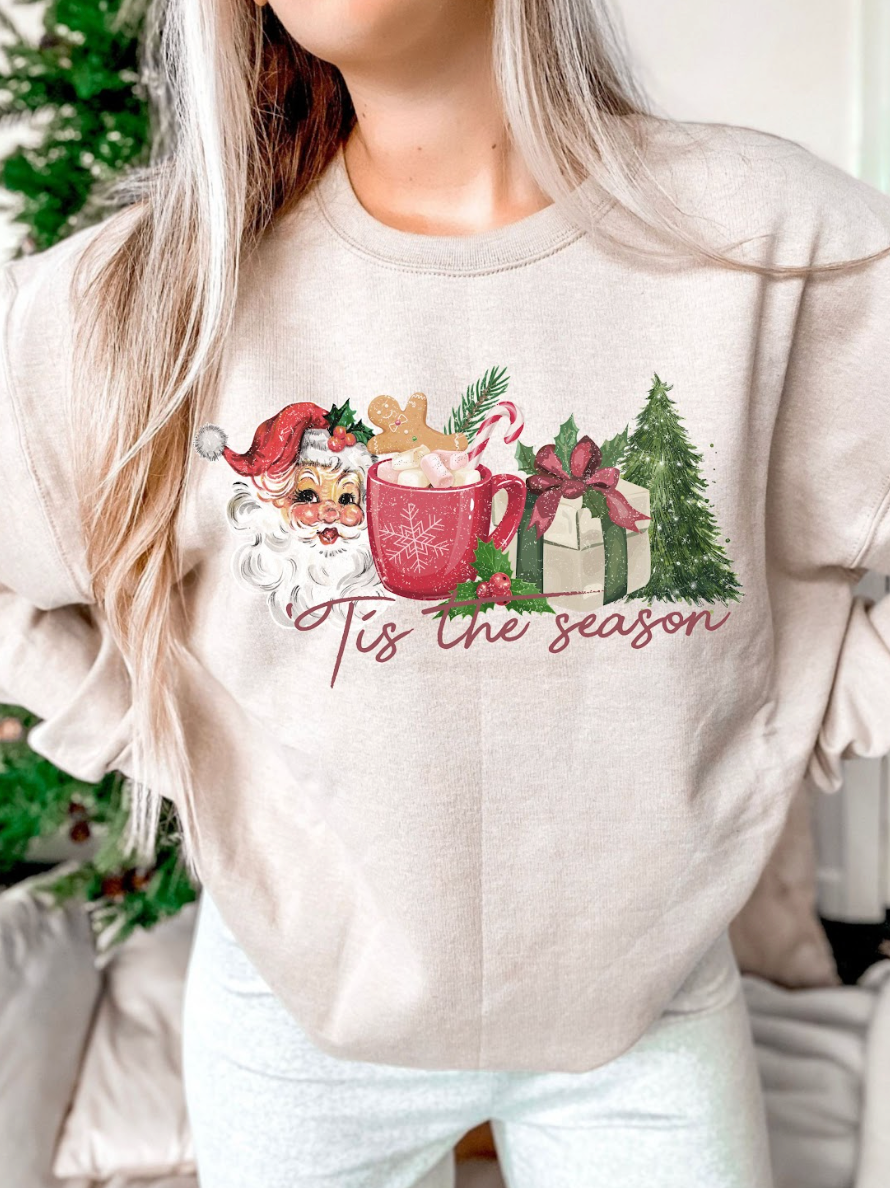 Watercolor Tis' The Season DTF Print