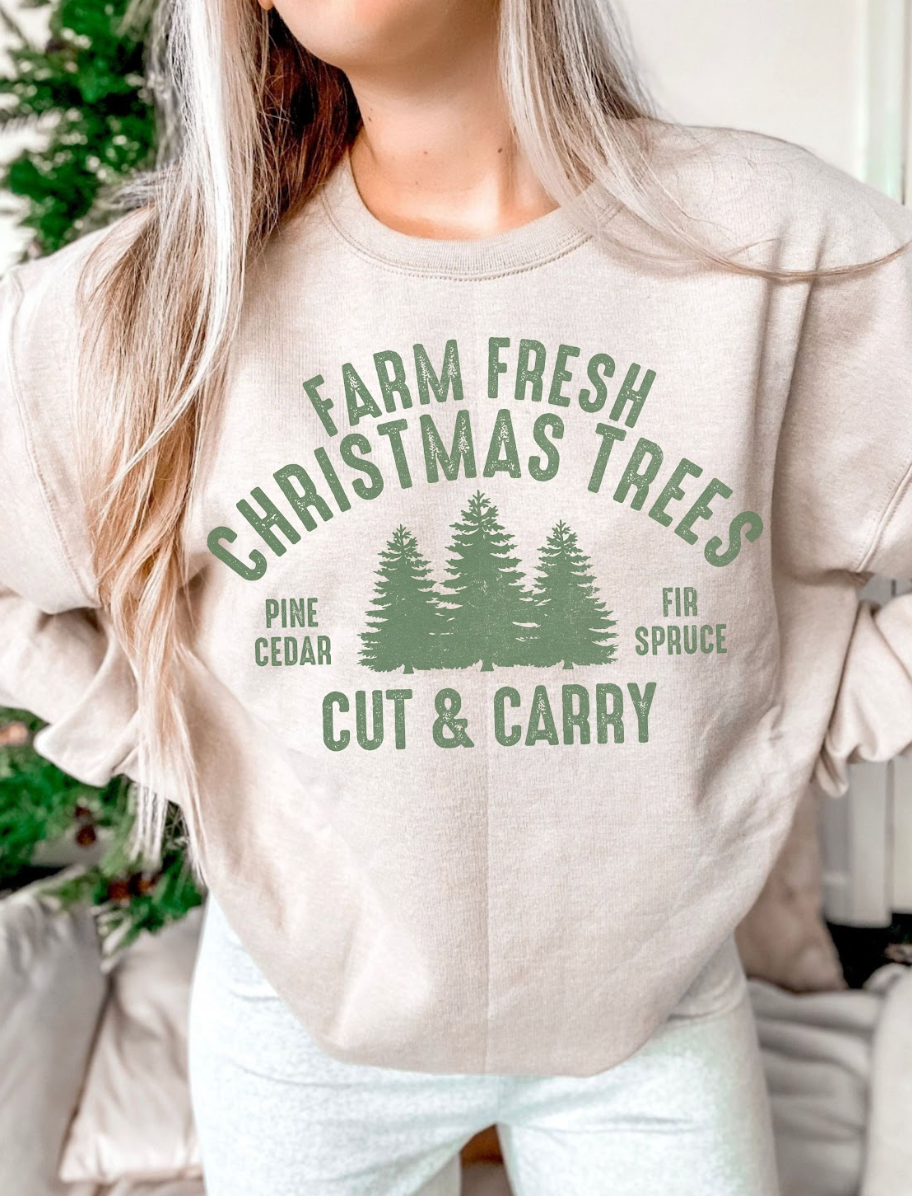 Farm Fresh Christmas Trees DTF Print