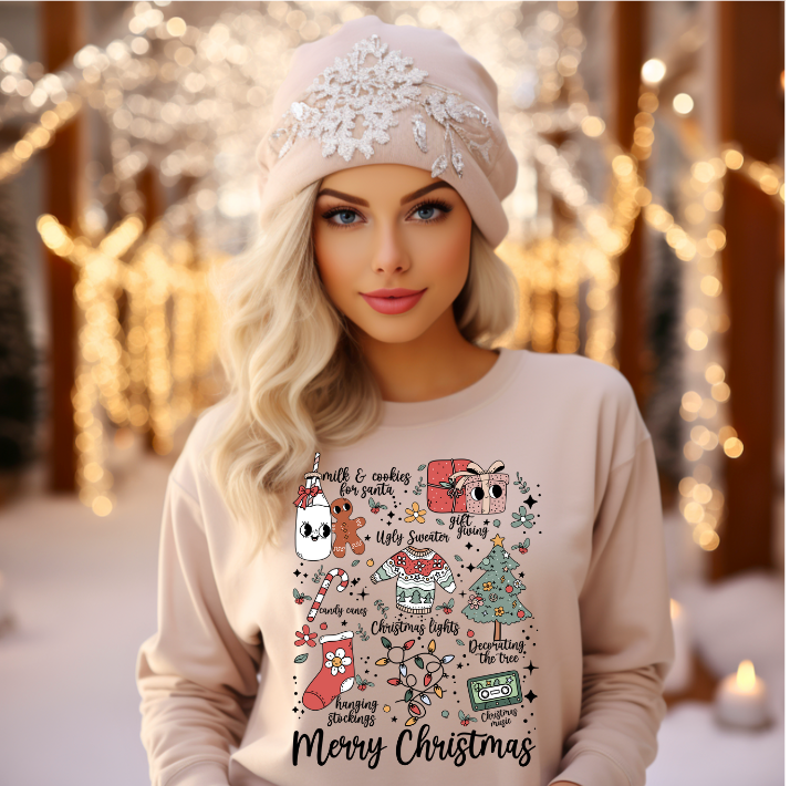 Cute Merry Christmas DTF Print