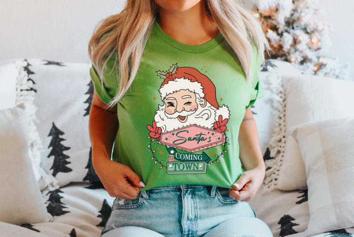 Santa's Coming Town DTF Print