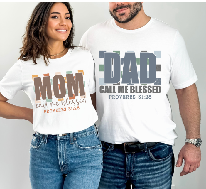 Mom And Dad Call me Blessed DTF Print