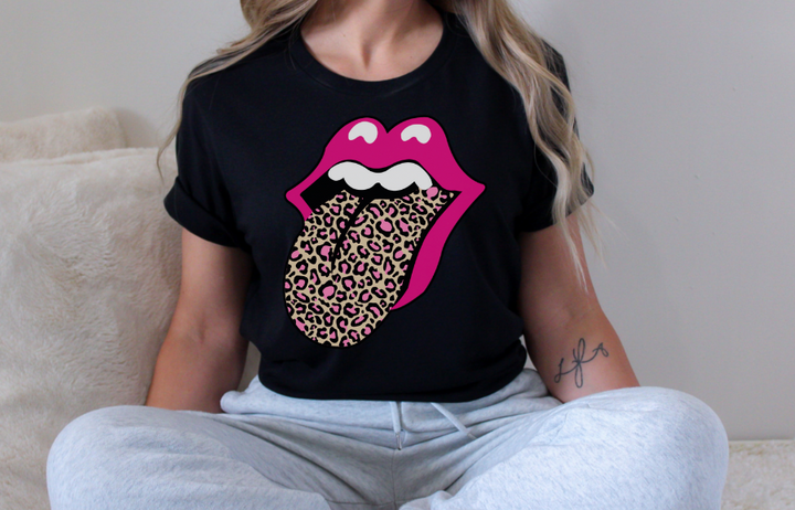 Leopard Print Tongues DTF Print