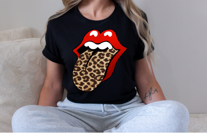 Leopard Print Tongues DTF Print