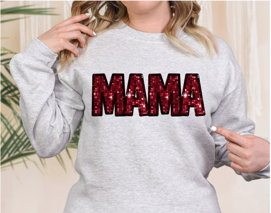 Mama and Mini Faux Glitter DTF Print