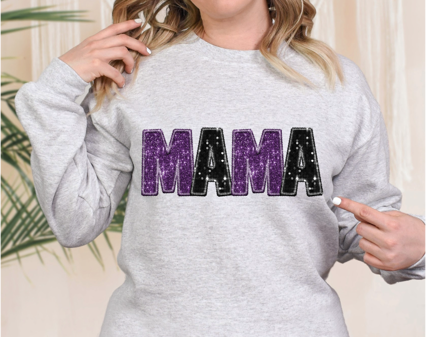 Mama and Mini Faux Glitter DTF Print