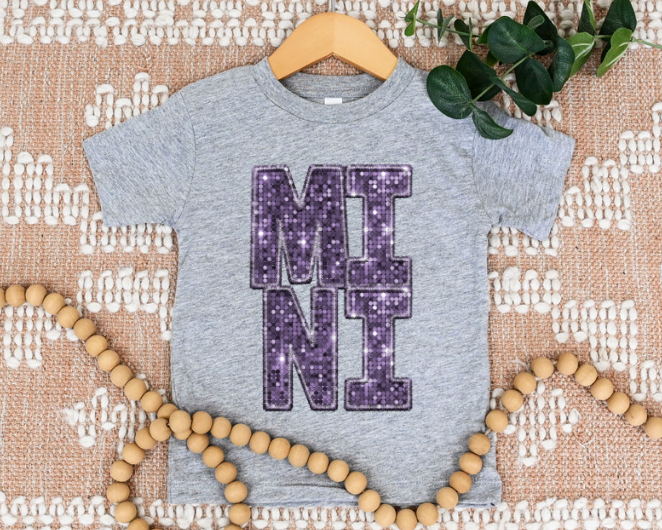 Mama and Mini Stacked Faux Glitter DTF Print