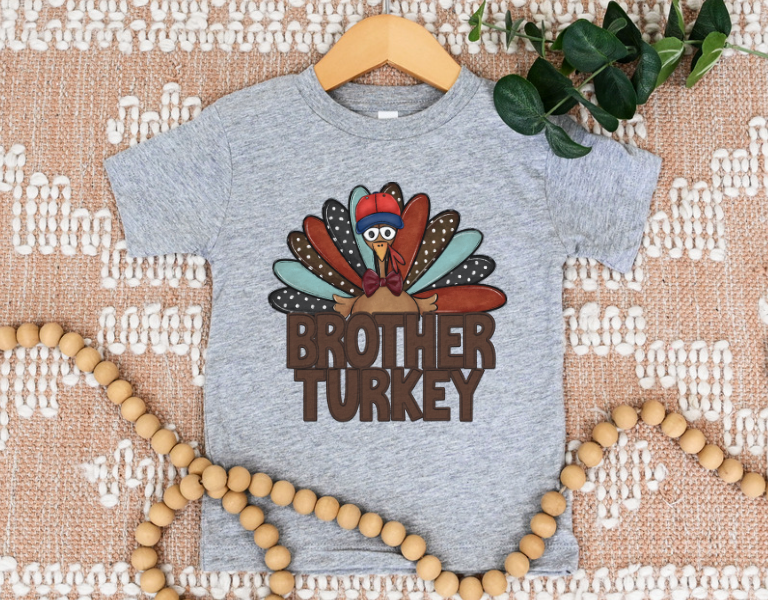 Brother Turkey Faux Embroidery DTF Print