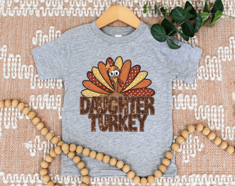 Daughter Turkey Faux Embroidery DTF Print